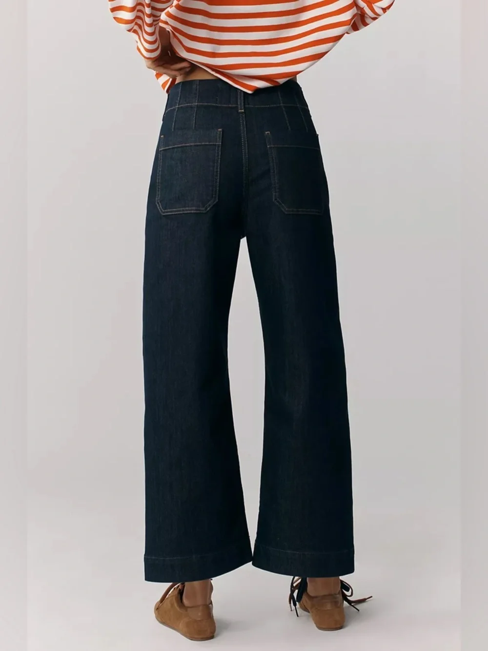 Anthropologie Colette Crop Wide-Leg Jeans by Maeve 27 - Picture 3 of 11